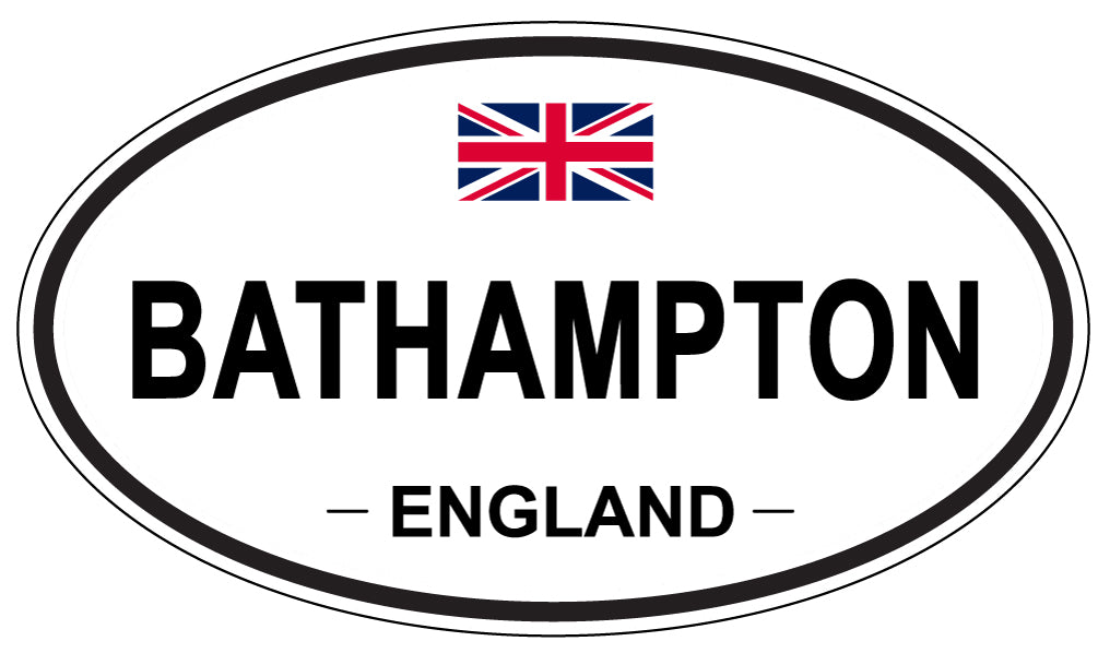 BATHAMPTON, ENGLAND - Oval Sticker