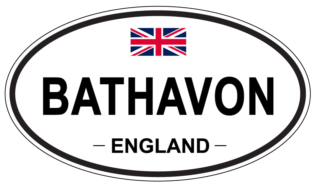 BATHAVON, ENGLAND - Oval Sticker