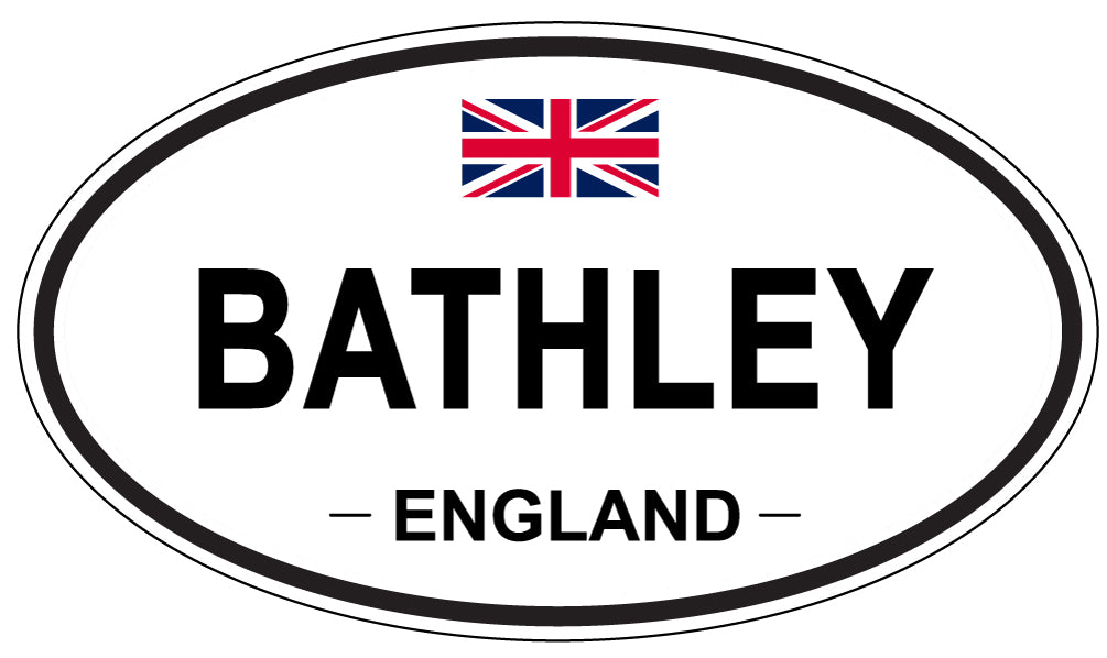 BATHLEY, ENGLAND - Oval Sticker