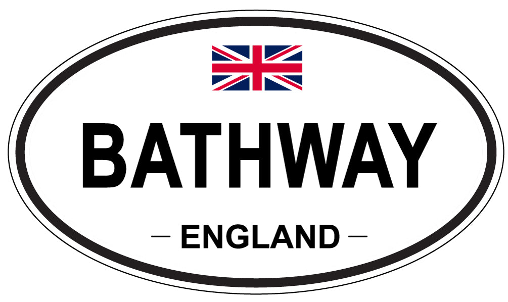 BATHWAY, ENGLAND - Oval Sticker