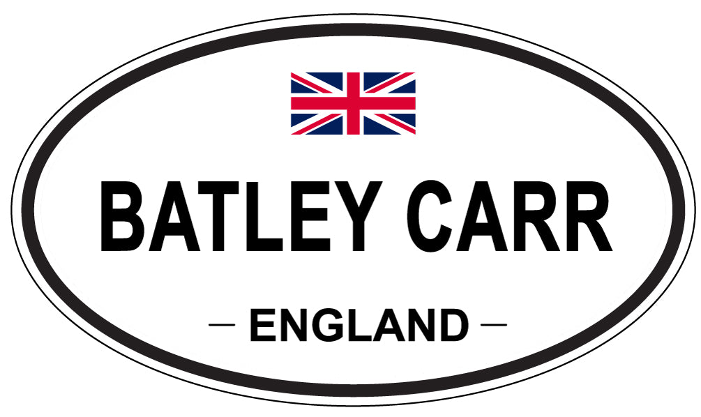 BATLEY CARR, ENGLAND - Oval Sticker