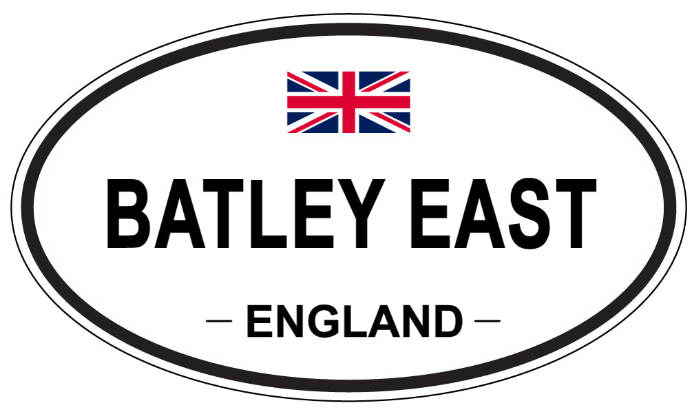 BATLEY EAST, ENGLAND - Oval Sticker