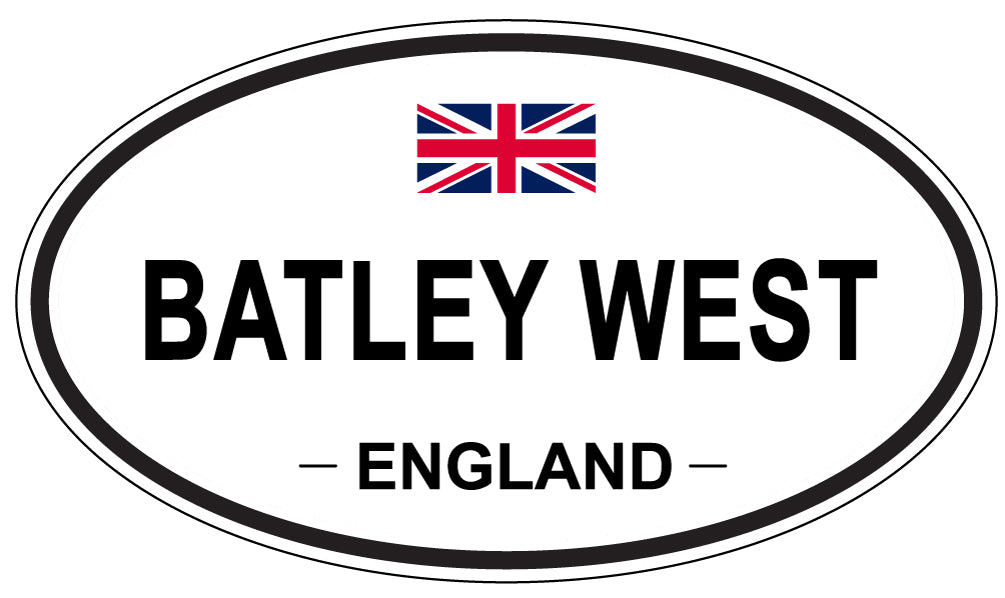 BATLEY WEST, ENGLAND - Oval Sticker