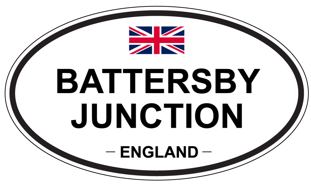 BATTERSBY JUNCTION, ENGLAND - Oval Sticker