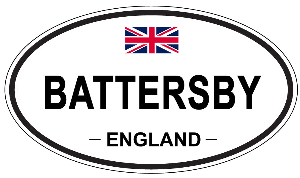 BATTERSBY, ENGLAND - Oval Sticker