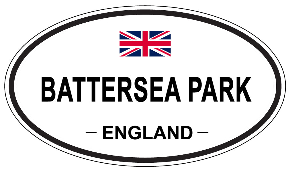 BATTERSEA PARK, ENGLAND - Oval Sticker