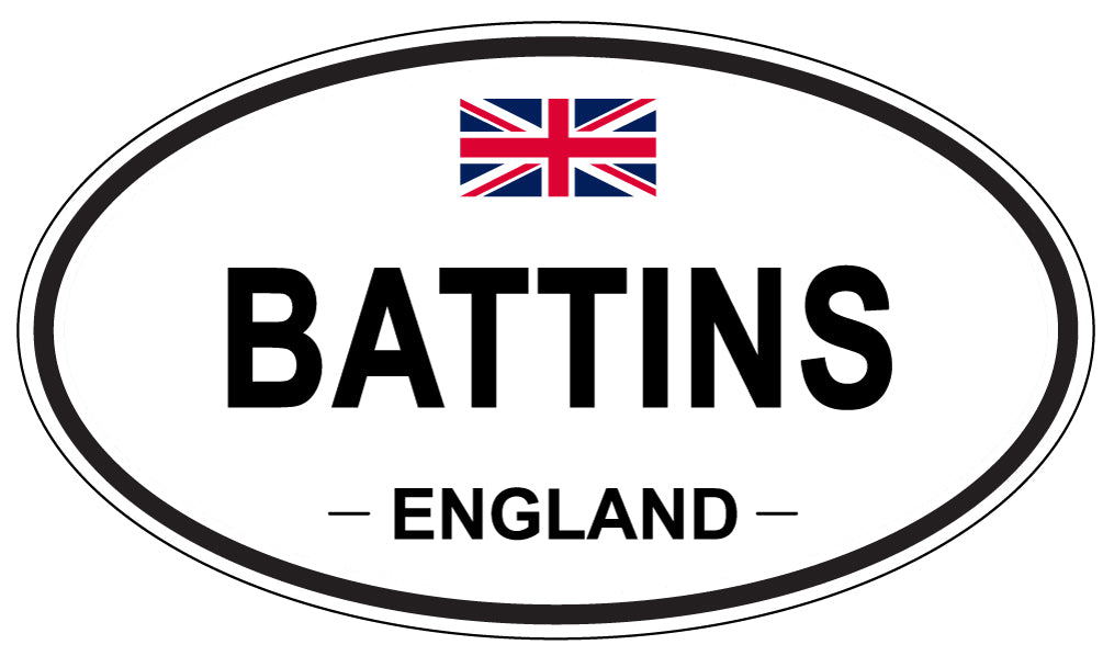 BATTINS, ENGLAND - Oval Sticker