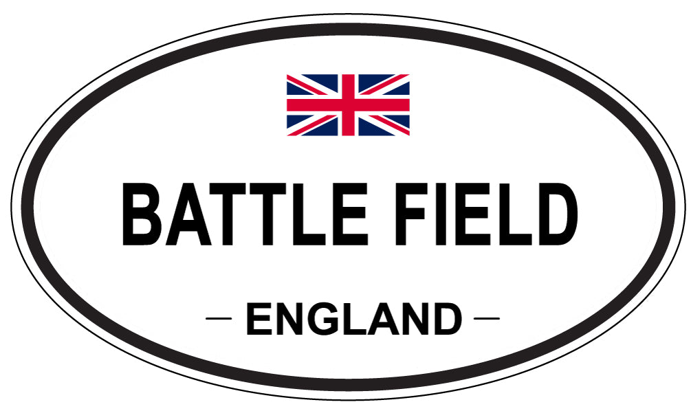 BATTLE FIELD, ENGLAND - Oval Sticker