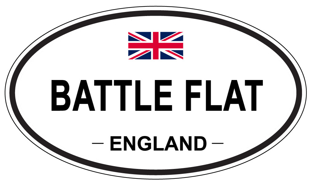 BATTLE FLAT, England - Oval Magnet