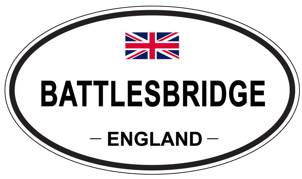 BATTLESBRIDGE, ENGLAND - Oval Sticker