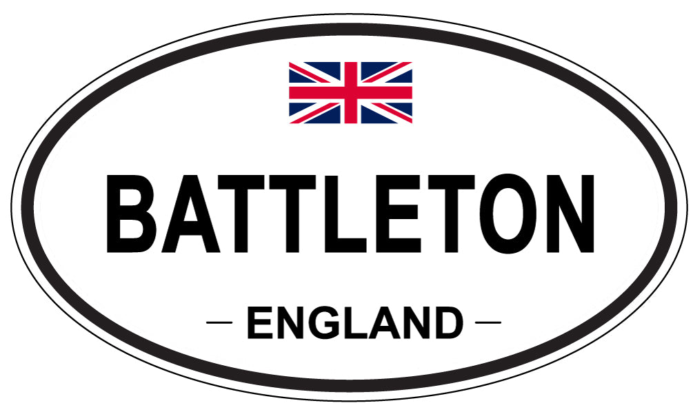 BATTLETON, ENGLAND - Oval Sticker