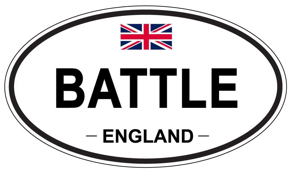 BATTLE, England - Oval Magnet