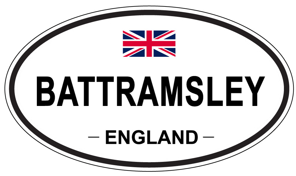BATTRAMSLEY, ENGLAND - Oval Sticker