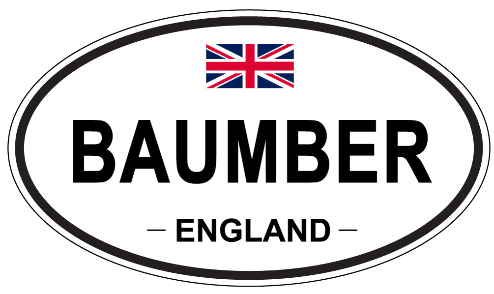 BAUMBER, ENGLAND - Oval Sticker