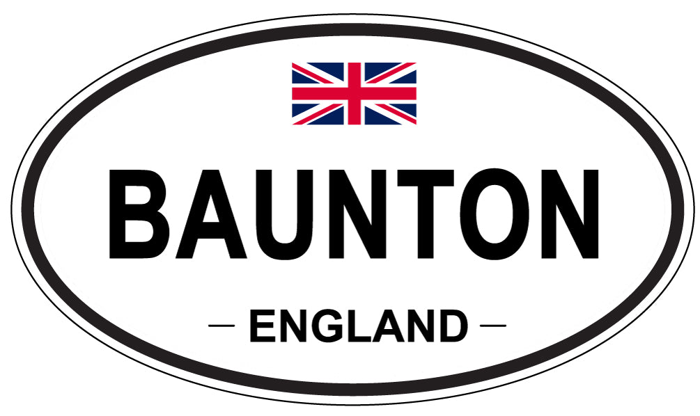 BAUNTON, ENGLAND - Oval Sticker