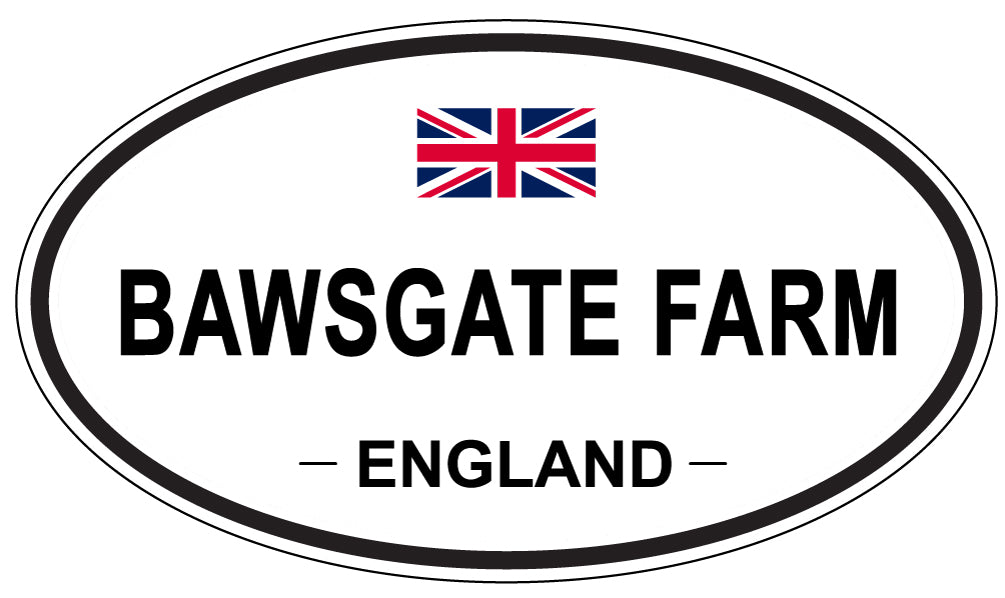 BAWSGATE FARM, ENGLAND - Oval Sticker