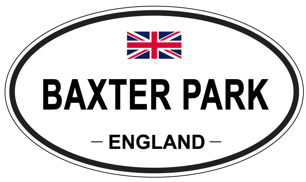BAXTER PARK, ENGLAND - Oval Sticker
