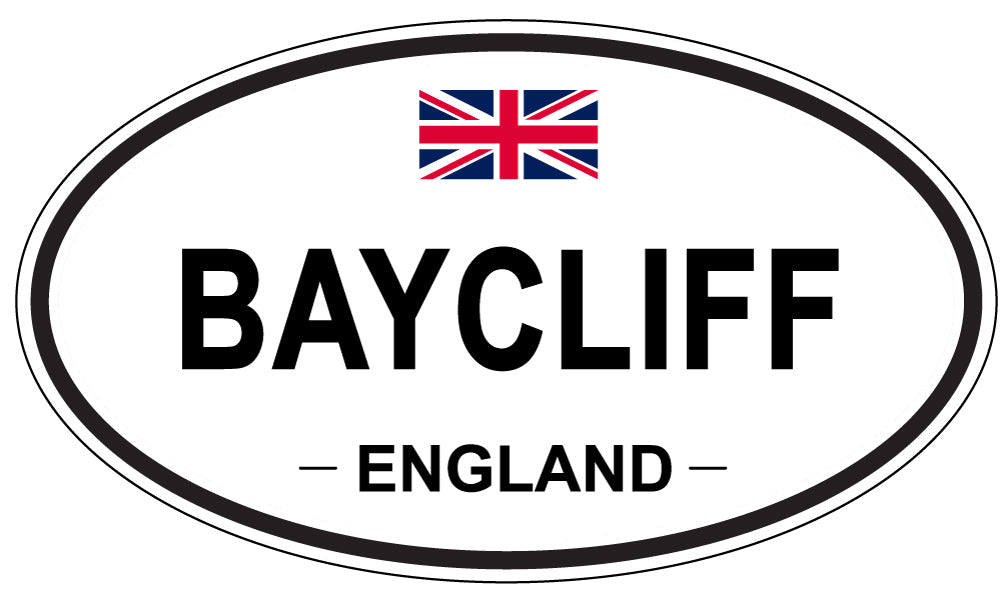 BAYCLIFF, ENGLAND - Oval Sticker