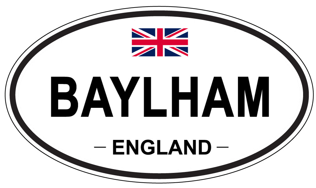 BAYLHAM, ENGLAND - Oval Sticker