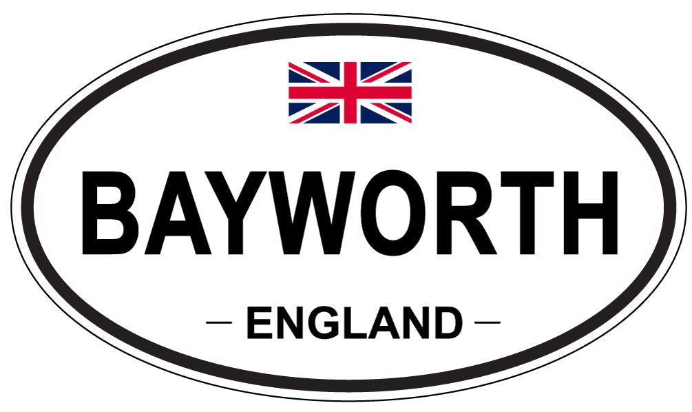 BAYWORTH, ENGLAND - Oval Sticker