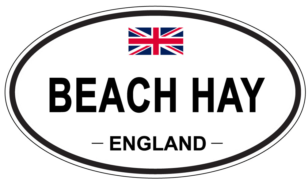 BEACH HAY, England - Oval Magnet