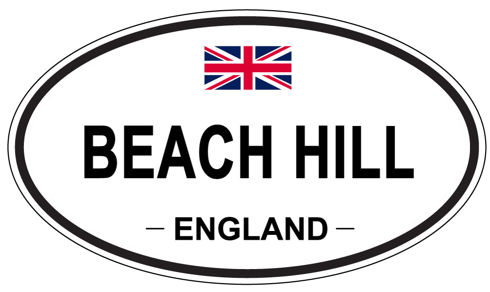 BEACH HILL, ENGLAND - Oval Sticker