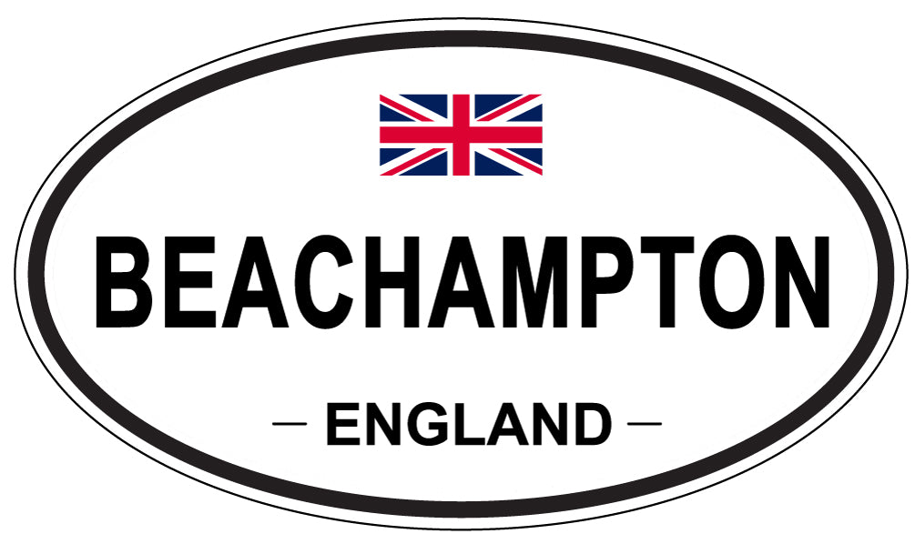 BEACHAMPTON, ENGLAND - Oval Sticker