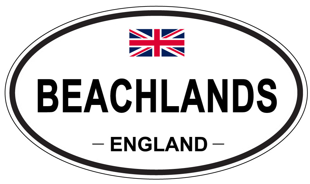 BEACHLANDS, ENGLAND - Oval Sticker