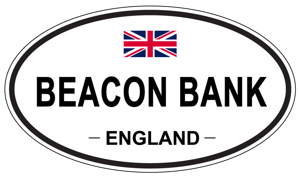 BEACON BANK, ENGLAND - Oval Sticker