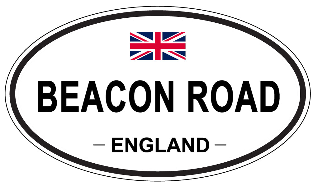 BEACON ROAD, ENGLAND - Oval Sticker