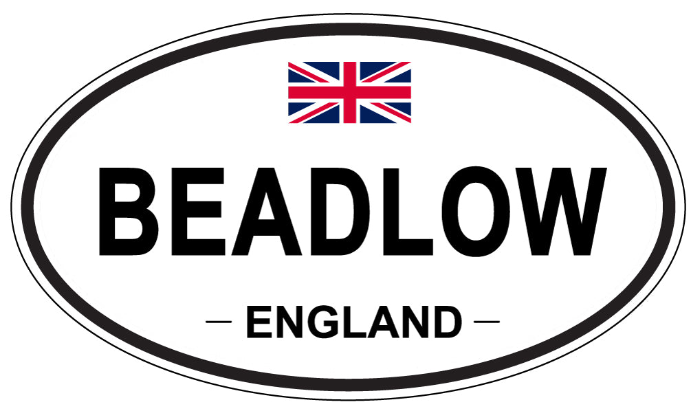 BEADLOW, ENGLAND - Oval Sticker