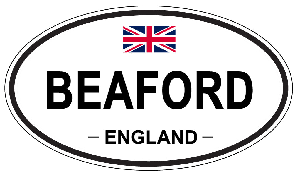 BEAFORD, ENGLAND - Oval Sticker