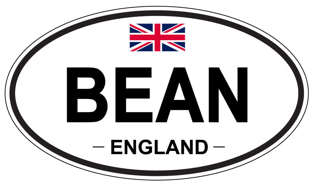 BEAN, ENGLAND - Oval Sticker