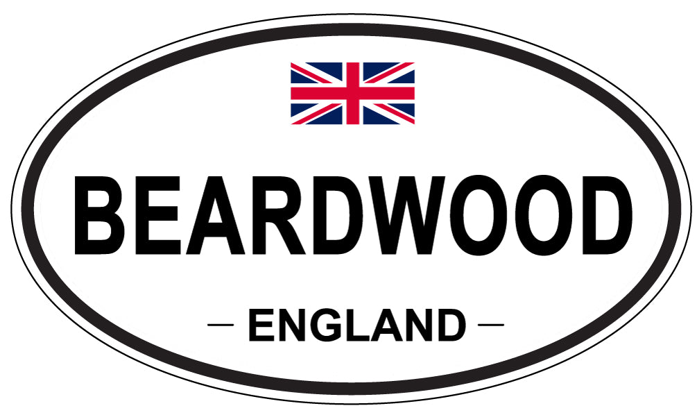 BEARDWOOD, ENGLAND - Oval Sticker