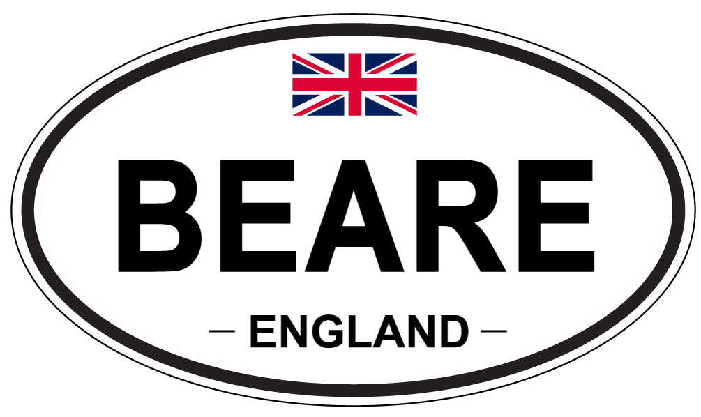 BEARE, ENGLAND - Oval Sticker