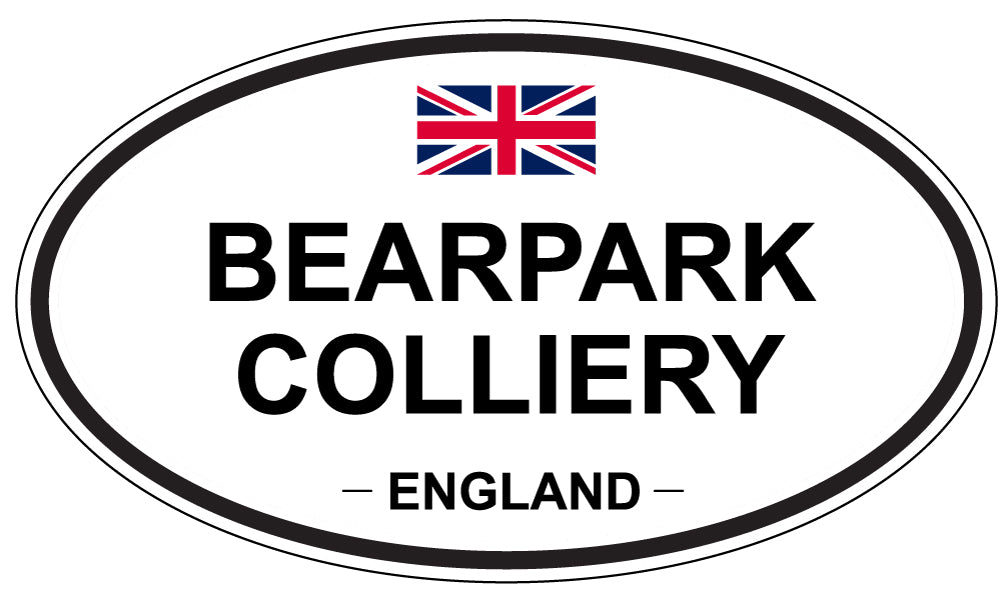 BEARPARK COLLIERY, ENGLAND - Oval Sticker