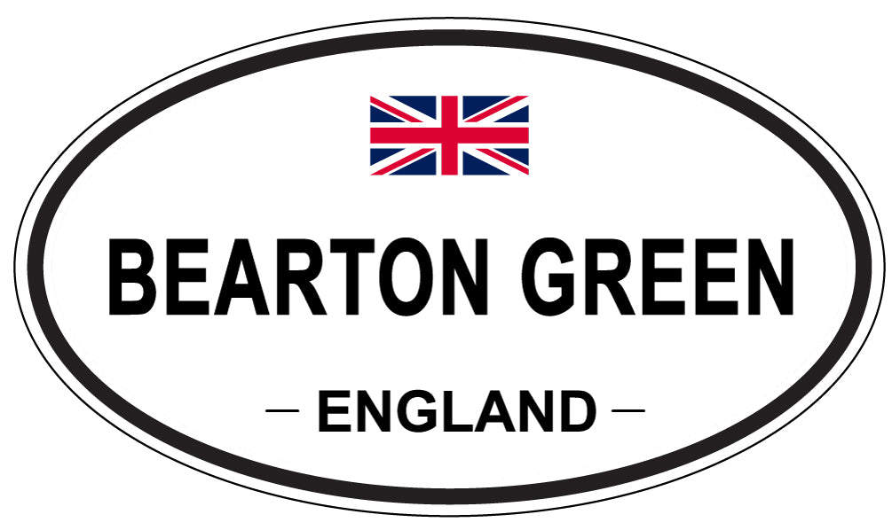 BEARTON GREEN, ENGLAND - Oval Sticker