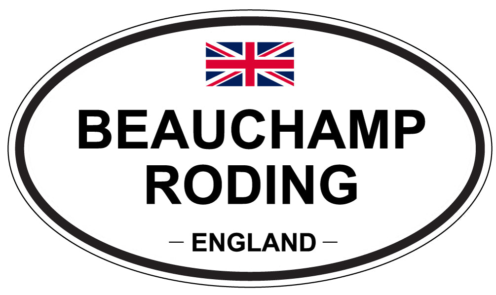BEAUCHAMP RODING, ENGLAND - Oval Sticker