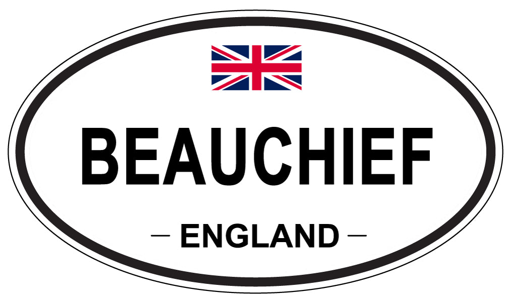 BEAUCHIEF, ENGLAND - Oval Sticker