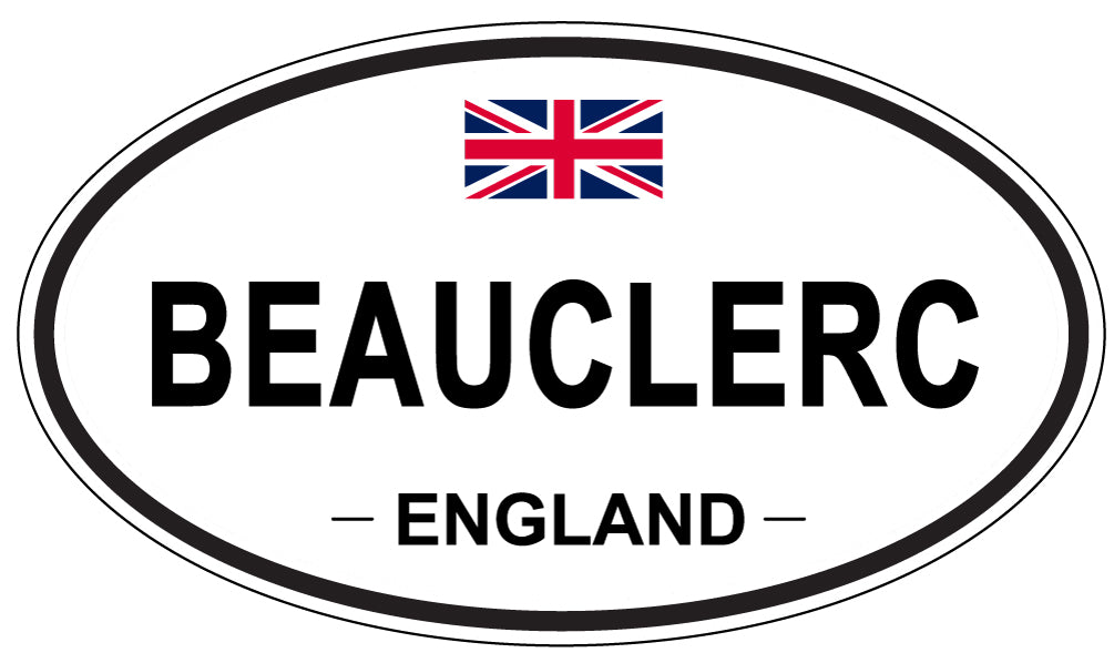 BEAUCLERC, ENGLAND - Oval Sticker