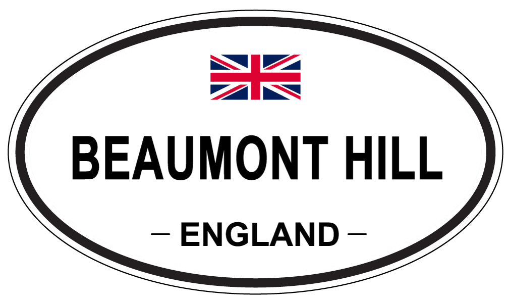 BEAUMONT HILL, ENGLAND - Oval Sticker