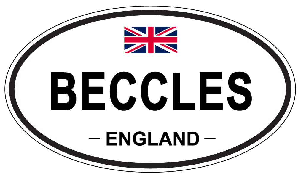 BECCLES, ENGLAND - Oval Sticker