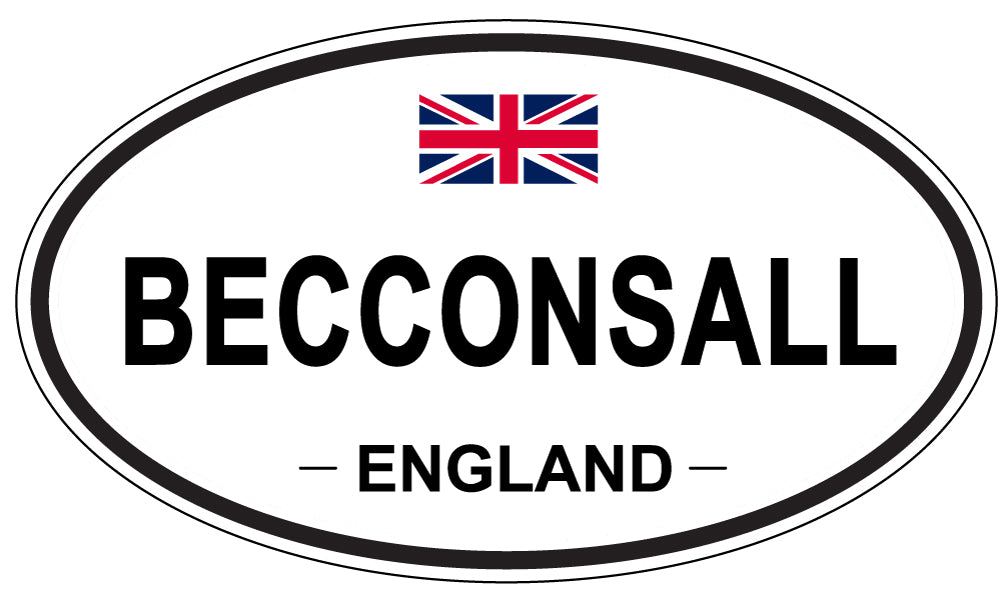 BECCONSALL, ENGLAND - Oval Sticker