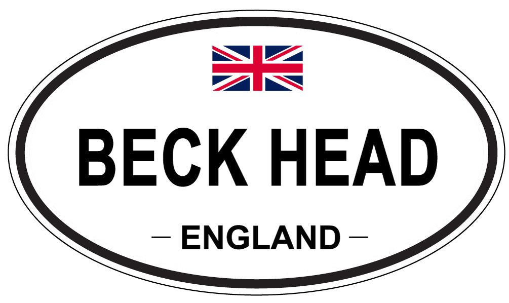 BECK HEAD, ENGLAND - Oval Sticker