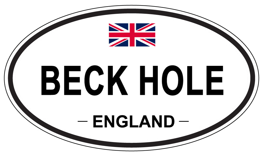 BECK HOLE, ENGLAND - Oval Sticker