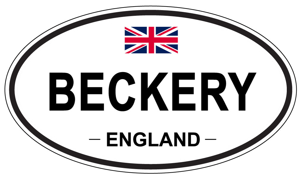 BECKERY, ENGLAND - Oval Sticker