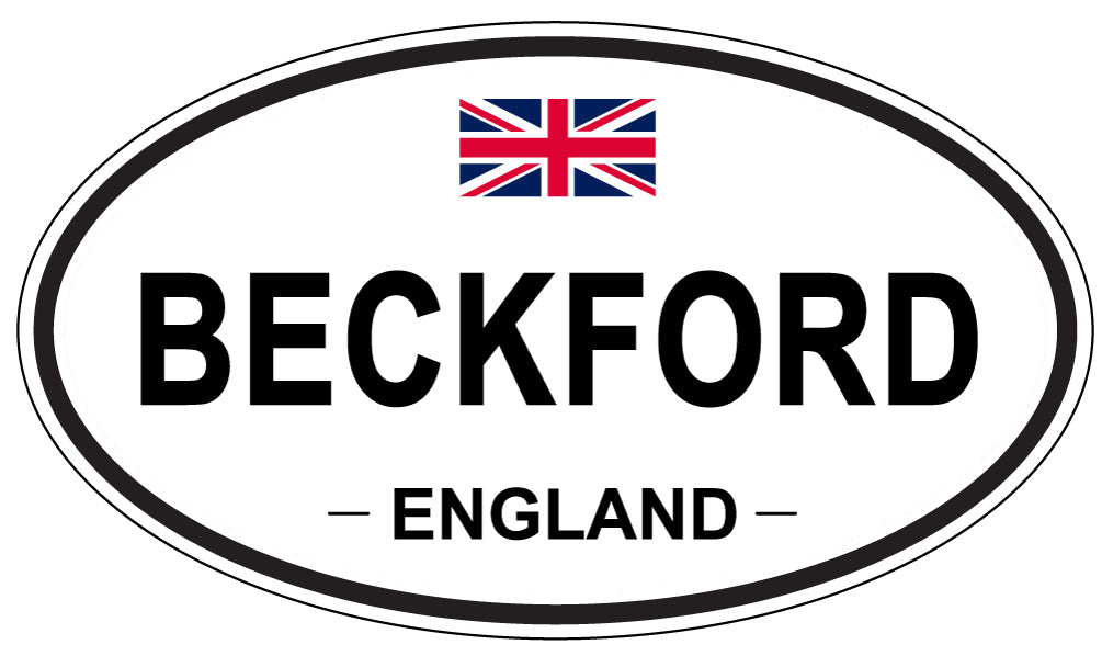 BECKFORD, ENGLAND - Oval Sticker