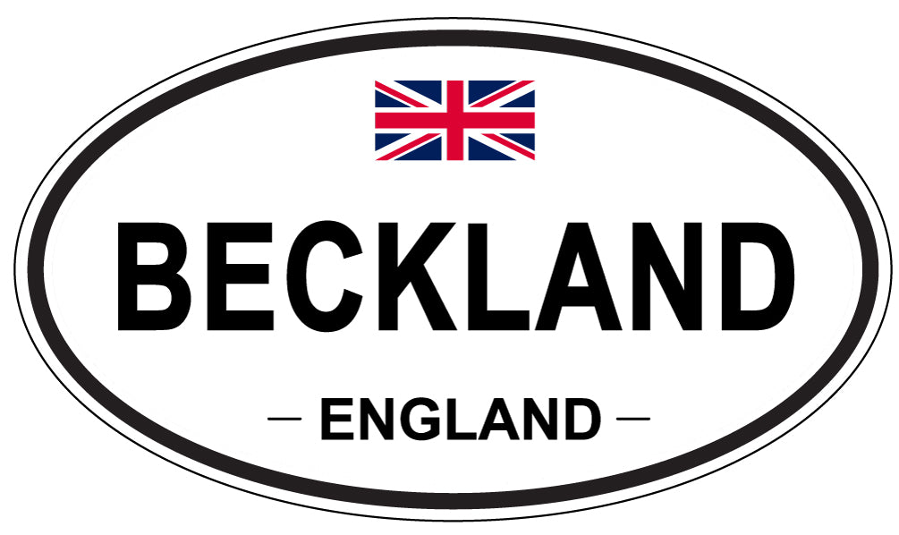 BECKLAND, ENGLAND - Oval Sticker