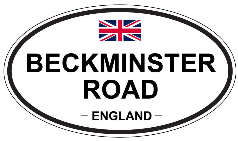 BECKMINSTER ROAD, ENGLAND - Oval Sticker