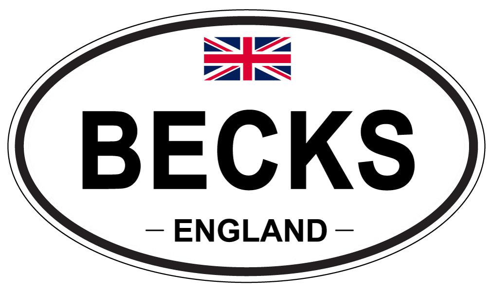 BECKS, ENGLAND - Oval Sticker